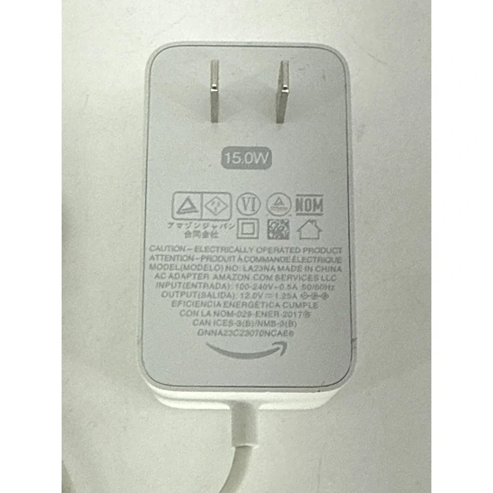 Amazon 15W AC LA23NA Adapter Charger 5V 2A White Power Supply UL Listed Wall HDX